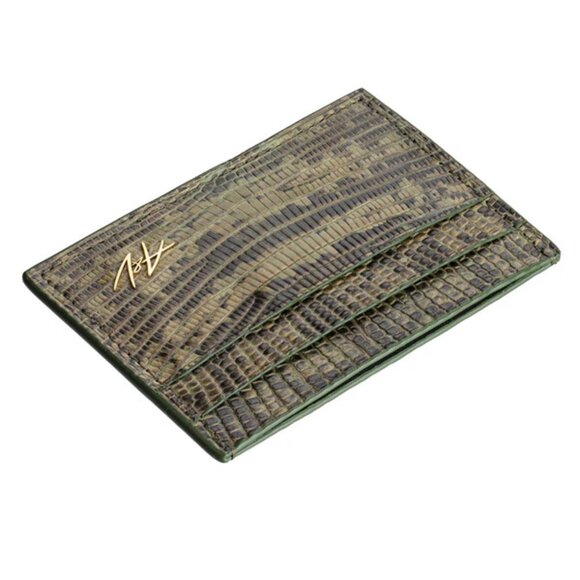 Stylish Lizard Cardholder – Genuine Leather - Forest Camo Color - Picture 3 of 5